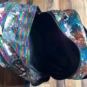 PINK Reversible Sequin Three Pocket Backpack PINK Victoria main image 2